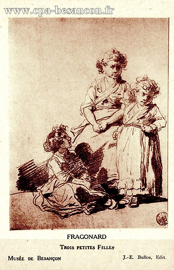 FRAGONARD - TROIS PETITES FILLES - MUSÉE DE BESANÇON